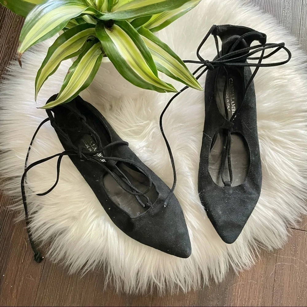 Gianna Lamberti black Suede Lace up flats